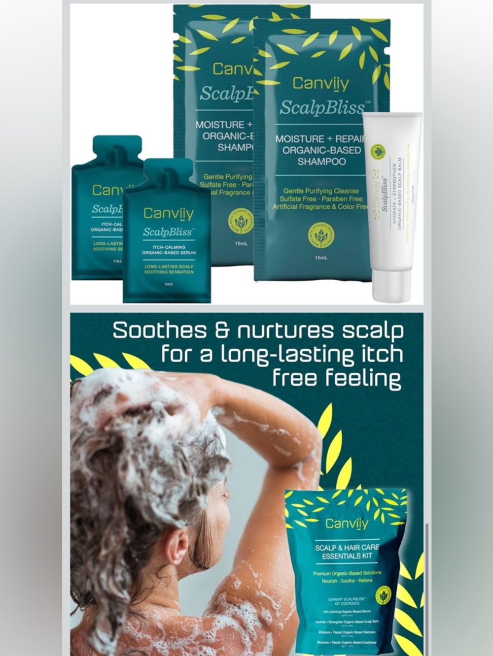 Travel size - Canviiy Scalpbliss Scalp and Hair Care Essentials Kit